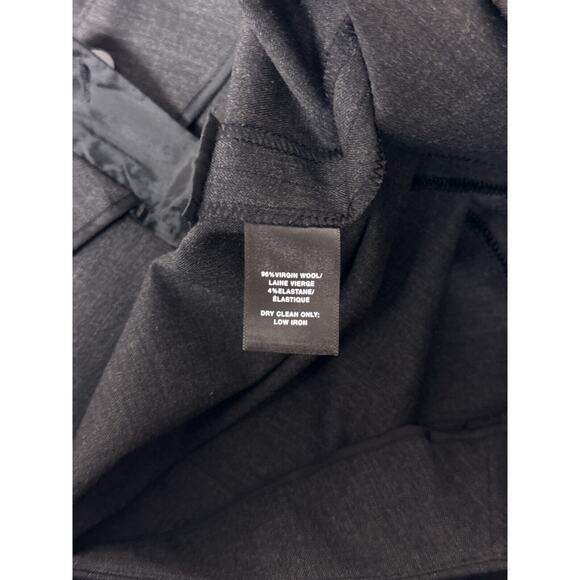 Lafayette 148 Pants 8 Womens Charcoal Gray Virgin Wool Slim Skinny Side Zip - Picture 7 of 7